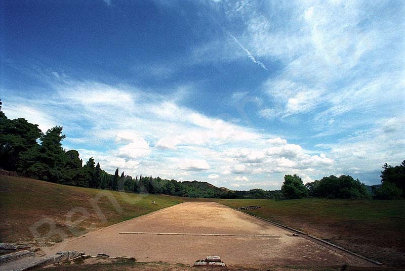 Az ókori olimpia futópályája Olimpiában